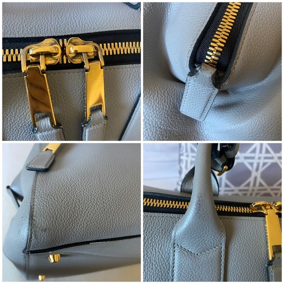 Auth Marc Jacobs Italy Medium Incognito Satchel Bag Grey Gold - Picture 9 of 14